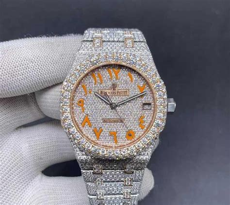 moissanite replica audemars piguet|ap with diamonds.